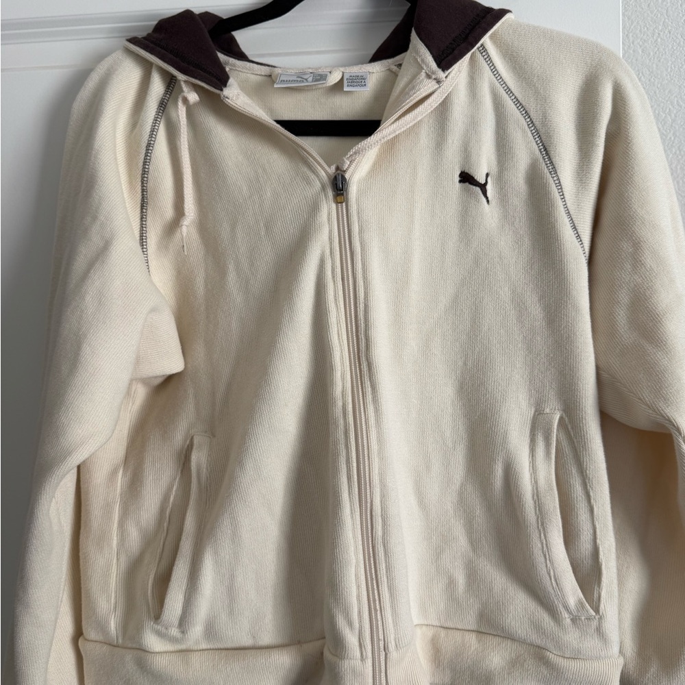 Puma Off-White Full-Zip Hoodie